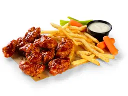 5 spicy wings & Fries